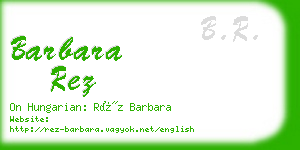 barbara rez business card